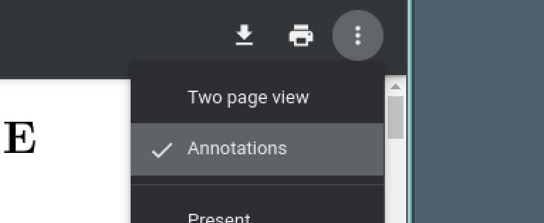 A hamburger drop-down in its opened state.