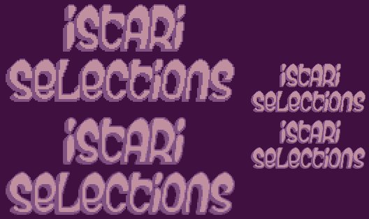 Side by side example of an antialiased and aliased pixel art logo.