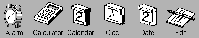 Several different clock and calendar icons